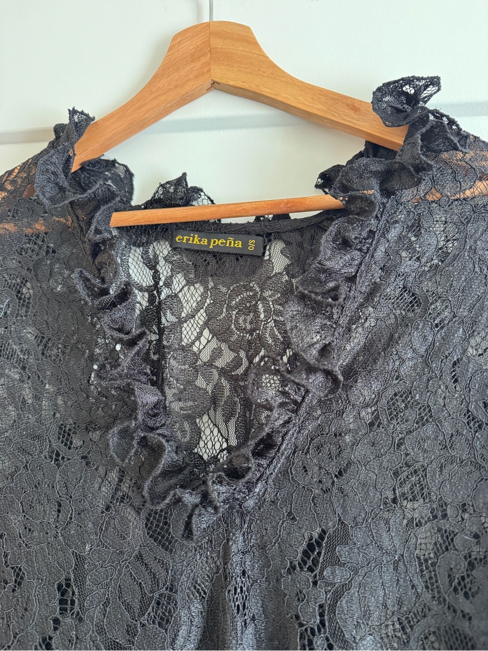 Black Lace Stevie Nicks Kaftan Dress - Picture 5 of 9